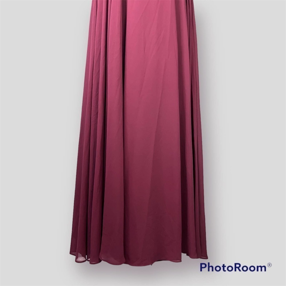 LULUS Dreamy Romance Burgundy Backless Spaghetti Strap Maxi Dress Women's Size L - Picture 5 of 16